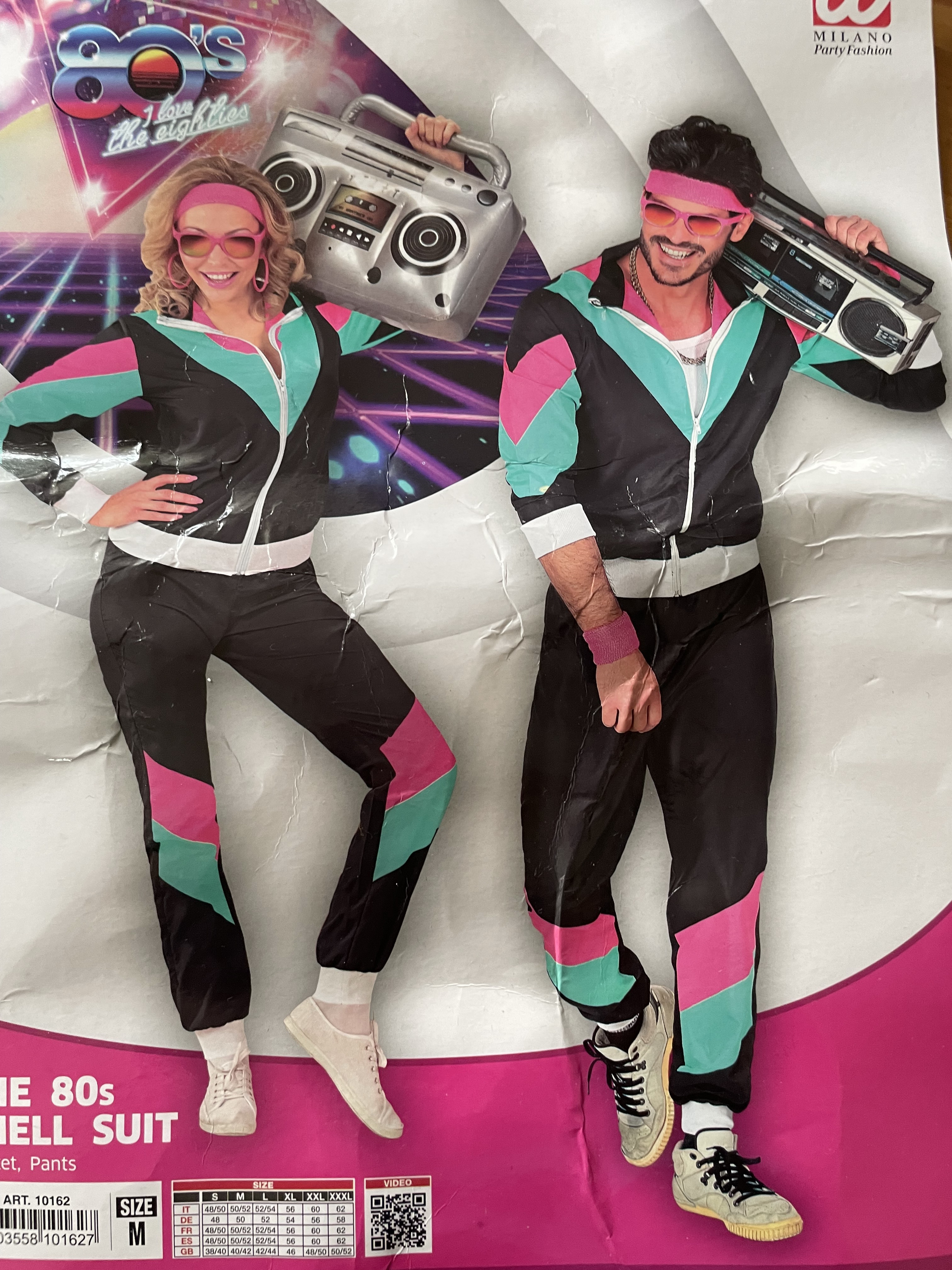 karnevalový kostým RETRO oblek 80. léta vel. M