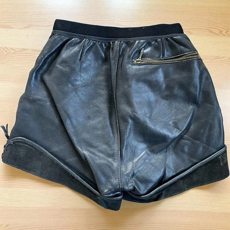 Kraťasy kožené v dirndl stylu vel. XXS-XS