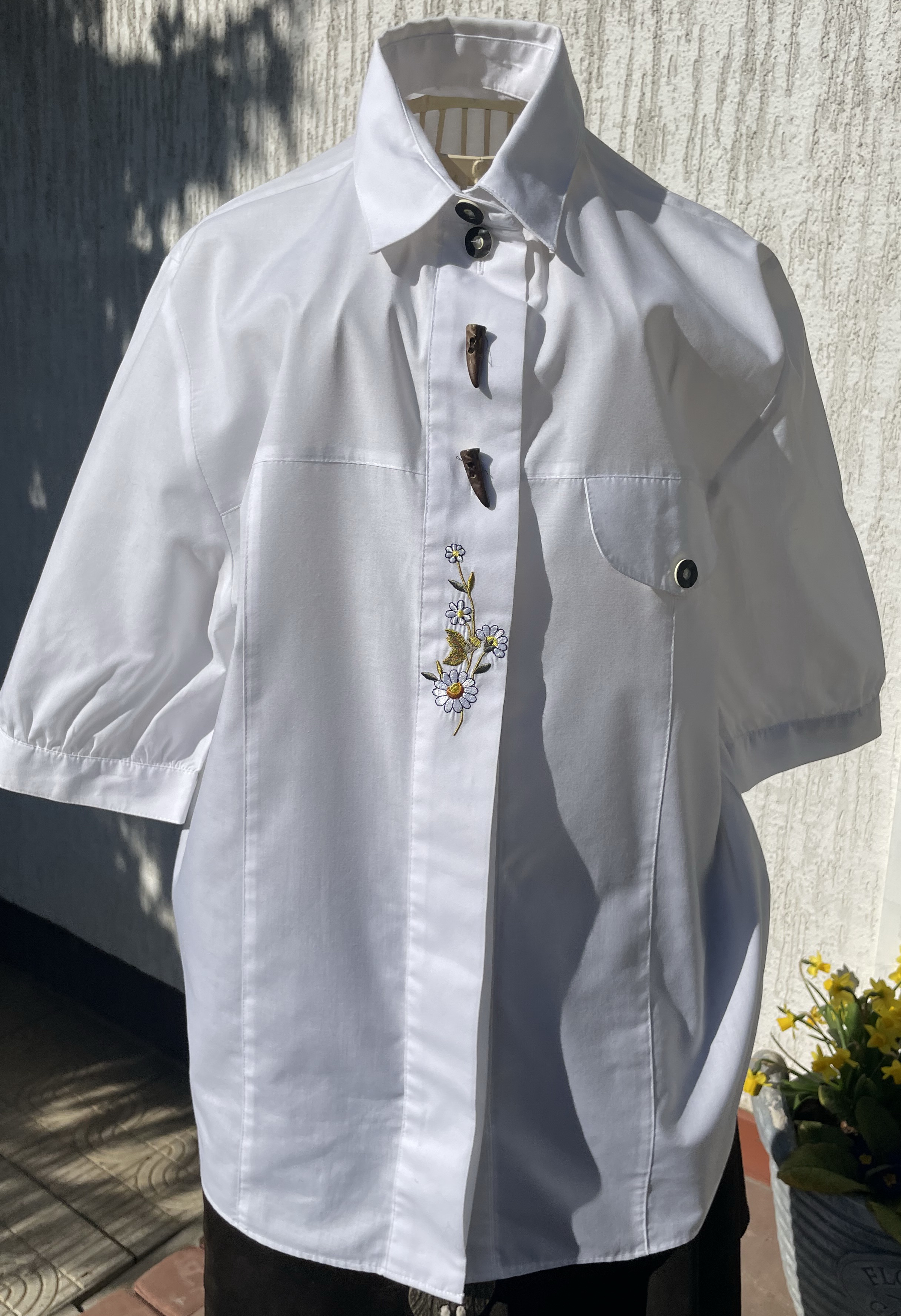 Dámská košile v mysliveckém, selském stylu vel. 40