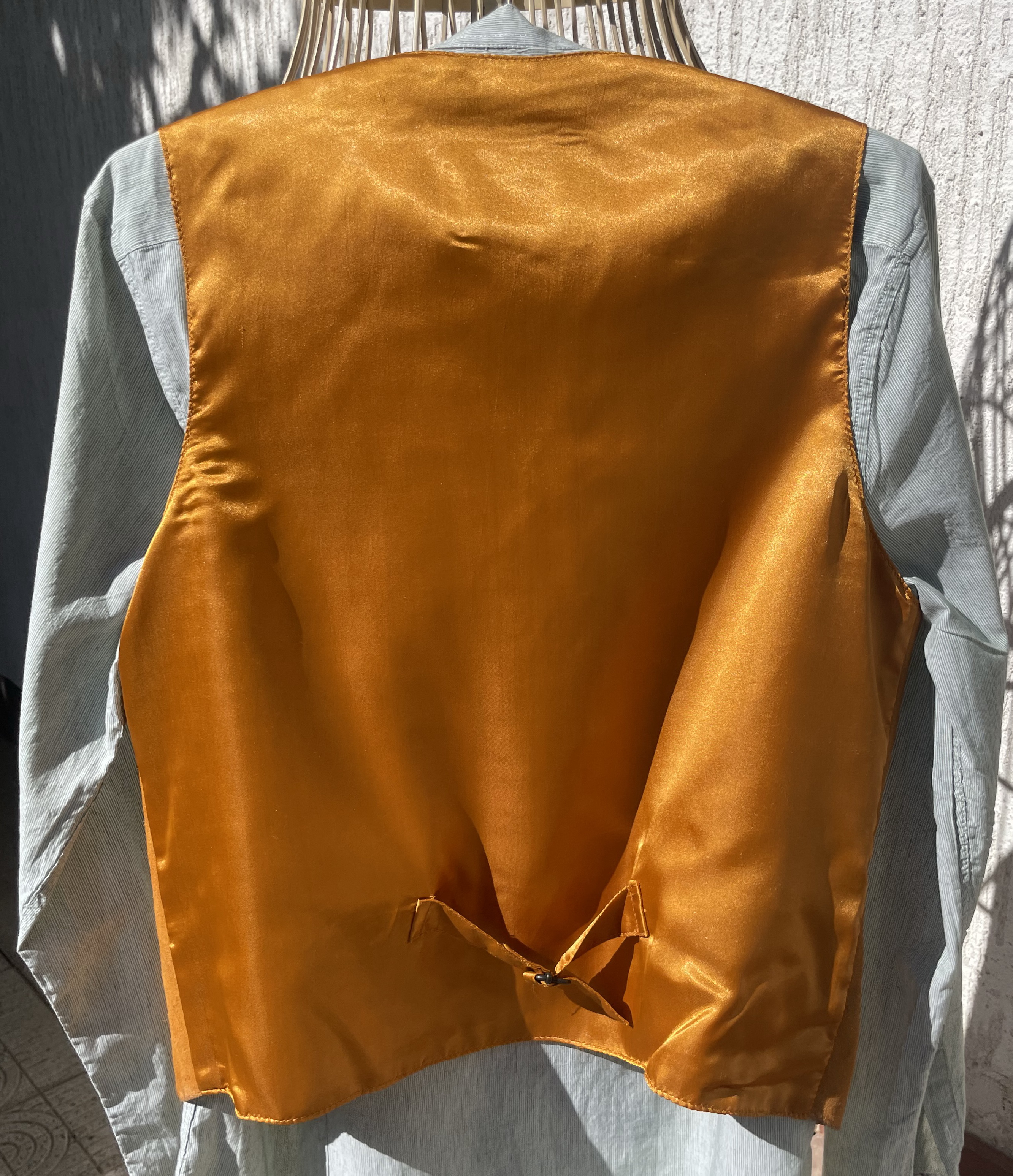 Pánská kožená vesta v selském, vintage, western stylu vel. M