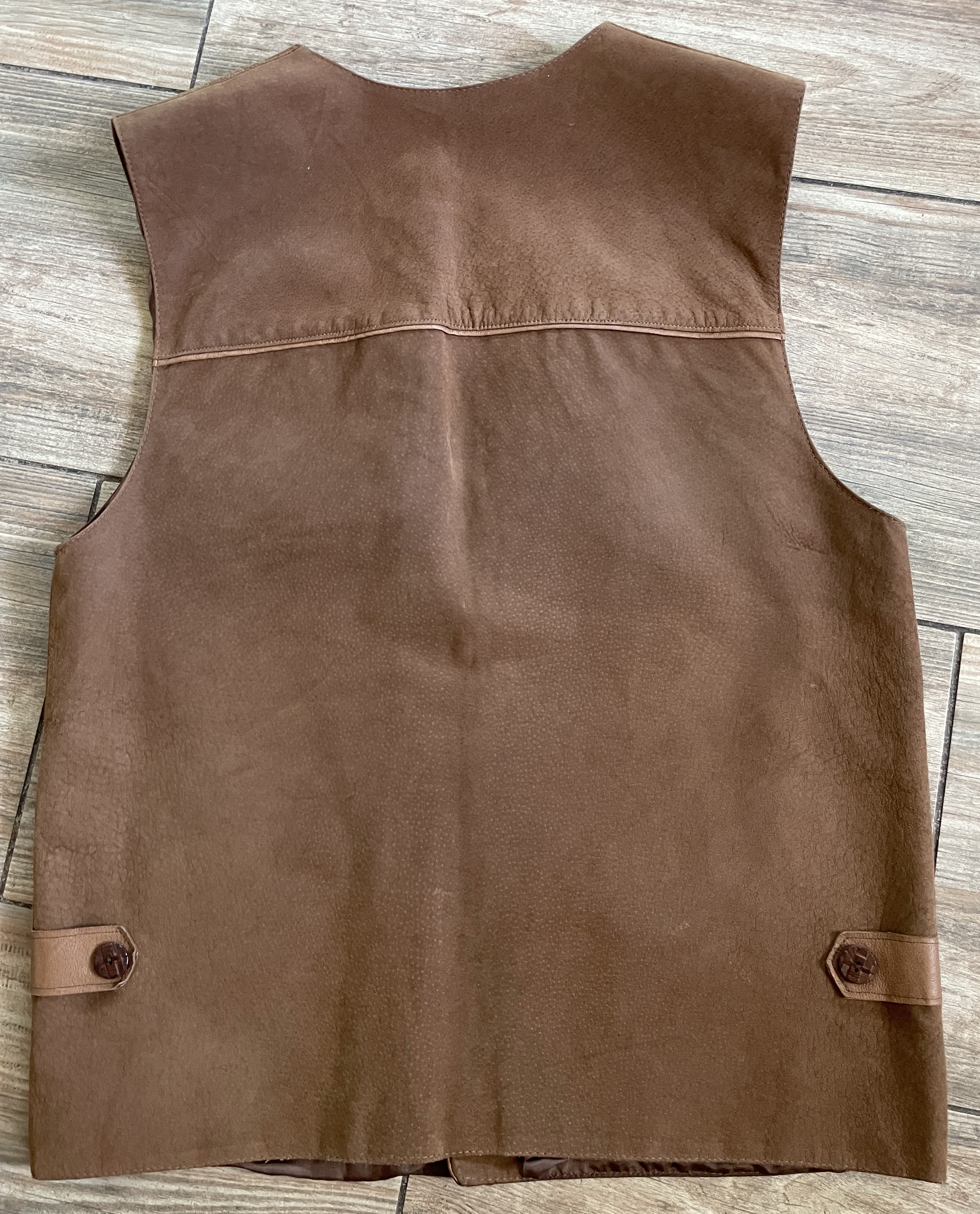 Pánská kožená vesta v selském, country, western  stylu vel. L/XL