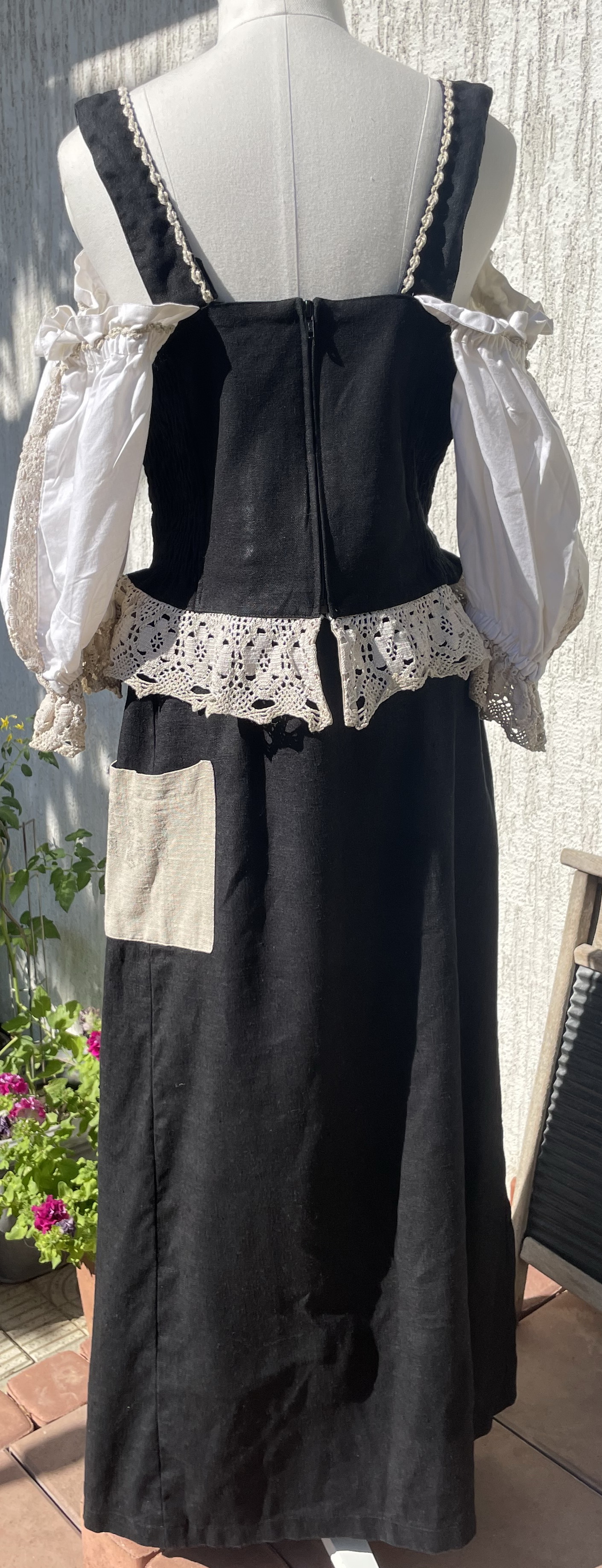Dámský komplet v selském, vintage, country, western, dobovém stylu vel. 40