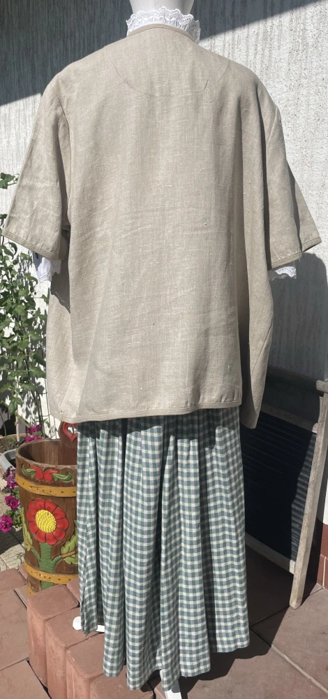Dámská lněná halenka v dobovém, country, selském stylu vel. 48