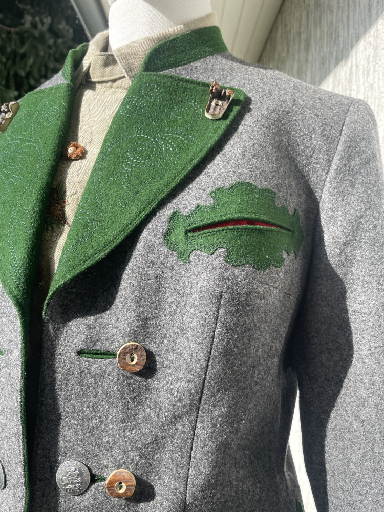 Dámské sako sáčko v selském, dirndl, mysliveckém stylu vel. 40/42
