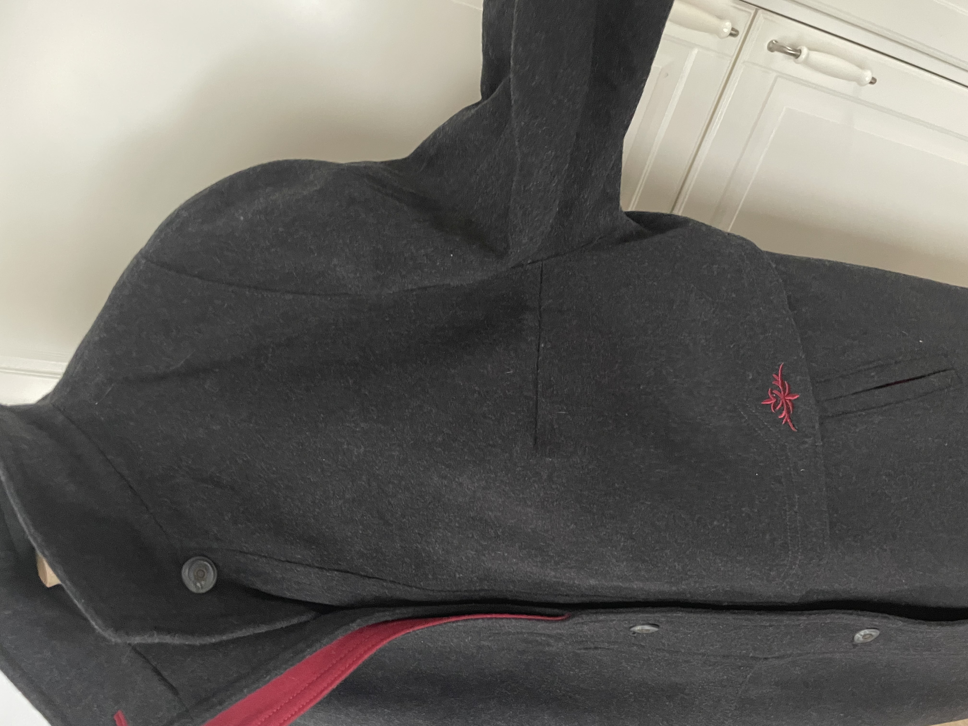dámský vlněný kabát v dobovém styluvel. XL