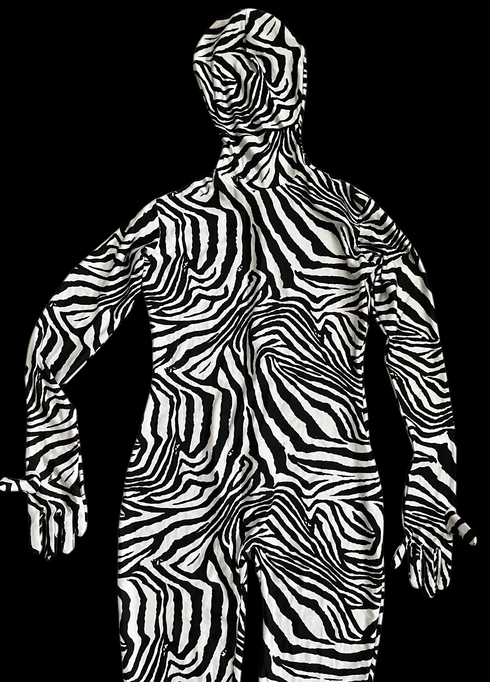 karnevalový kostým "druhá kůže" overal ZEBRA vel. L/170/93a