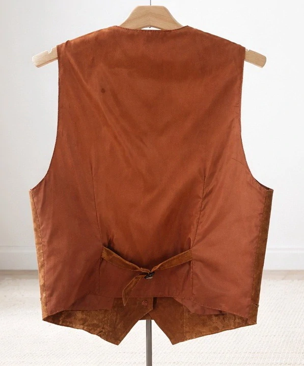 Dámská kožená vesta ve selském, vintage, country, western stylu vel. 36
