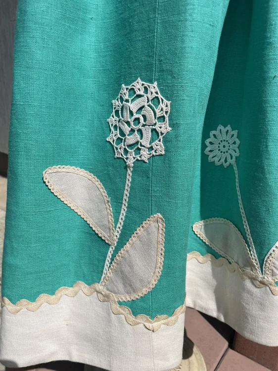 Dámská LNĚNÁ sukně v selském stylu vel. 36/38