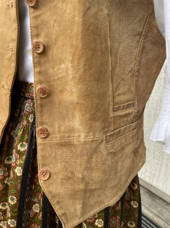 Dámská kožená vesta coutry, dirndl, selský styl vel. 40