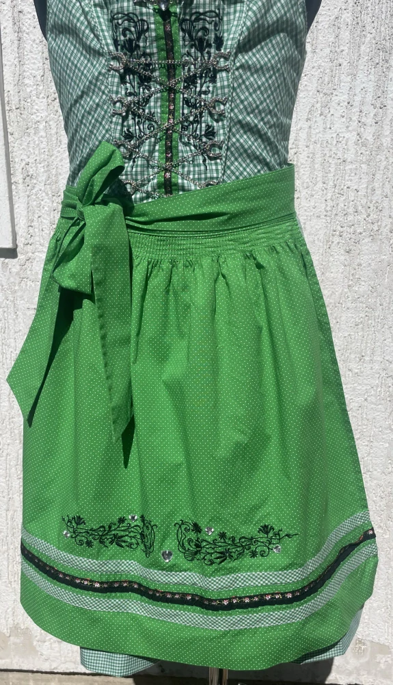 Dívčí dirndl šaty se zástěrou vel. 146/152