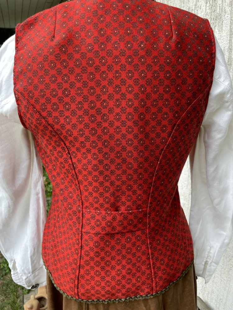 Dámská vesta v dirndl, dobovém, selském, vintage, country stylu vel. 40