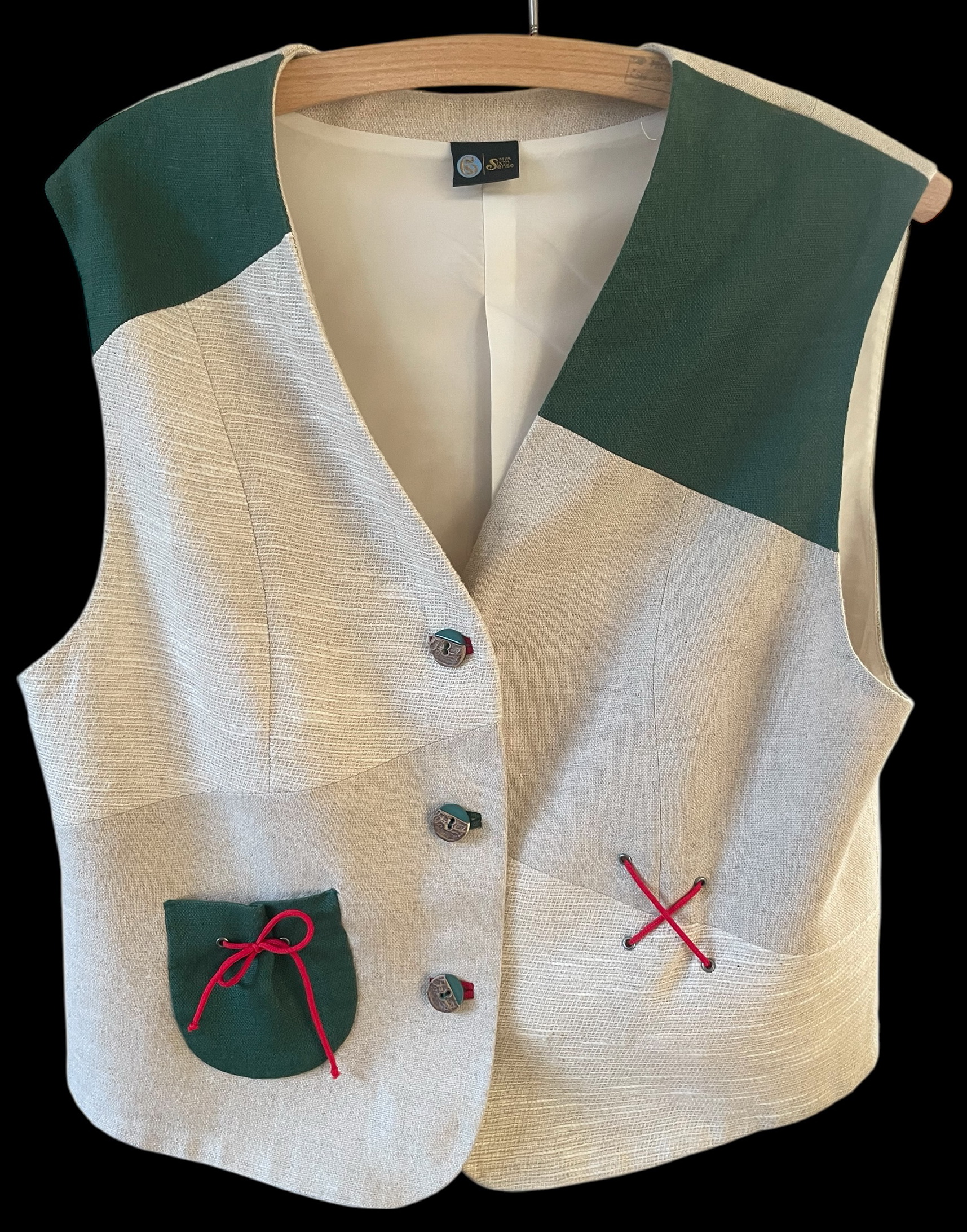 Dámská vesta v selském stylu vel. 42