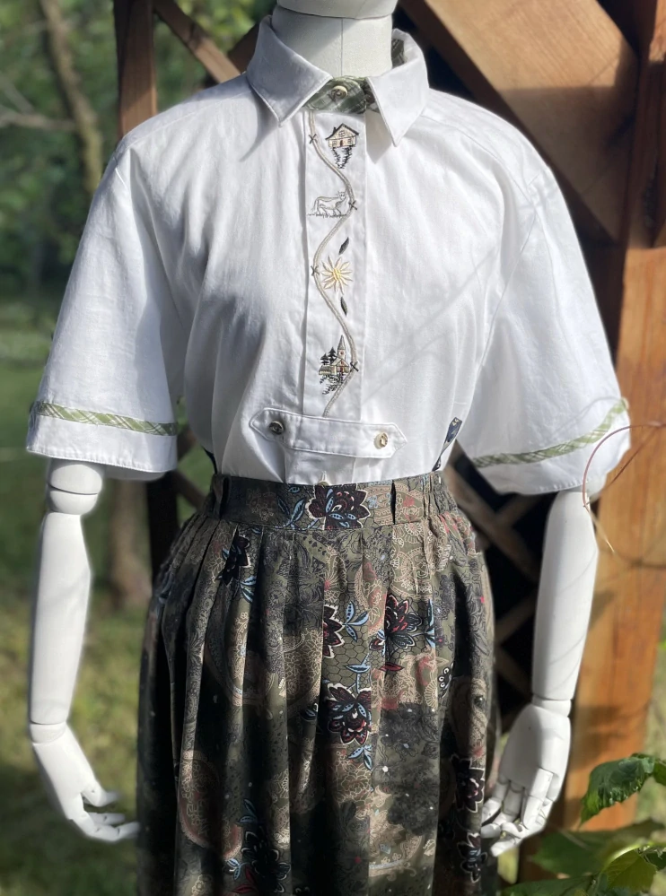 Dámská košile v selském stylu, alpská turistika, counstry, western vel. 44