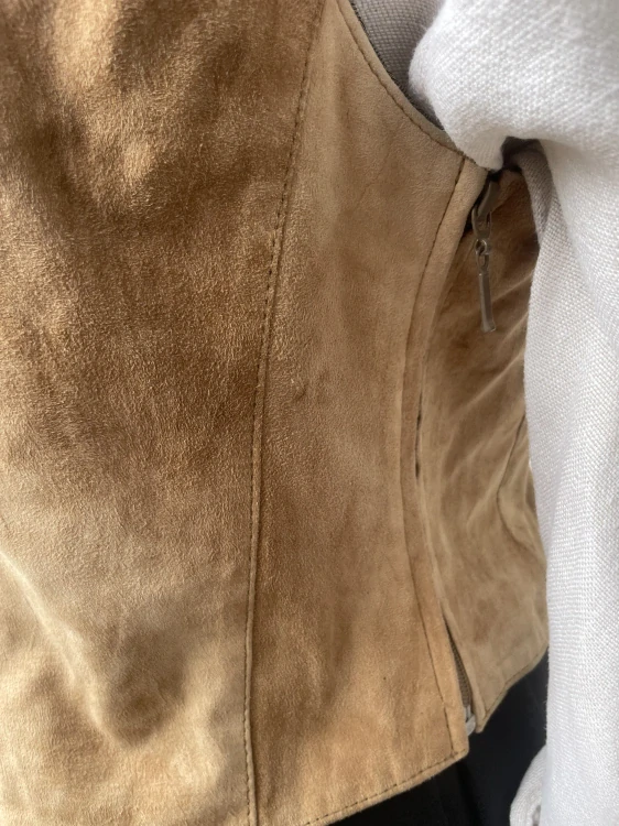 Dámský kožený živůtek v selském, dobovém, country, western stylu vel. 42