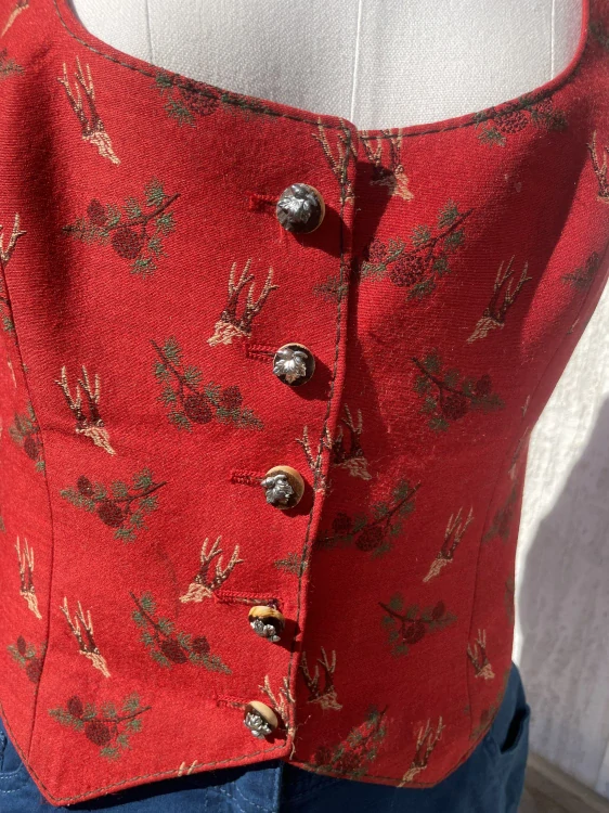 Dámský živůtek v selském, mysliveckém stylu vel. 40/42