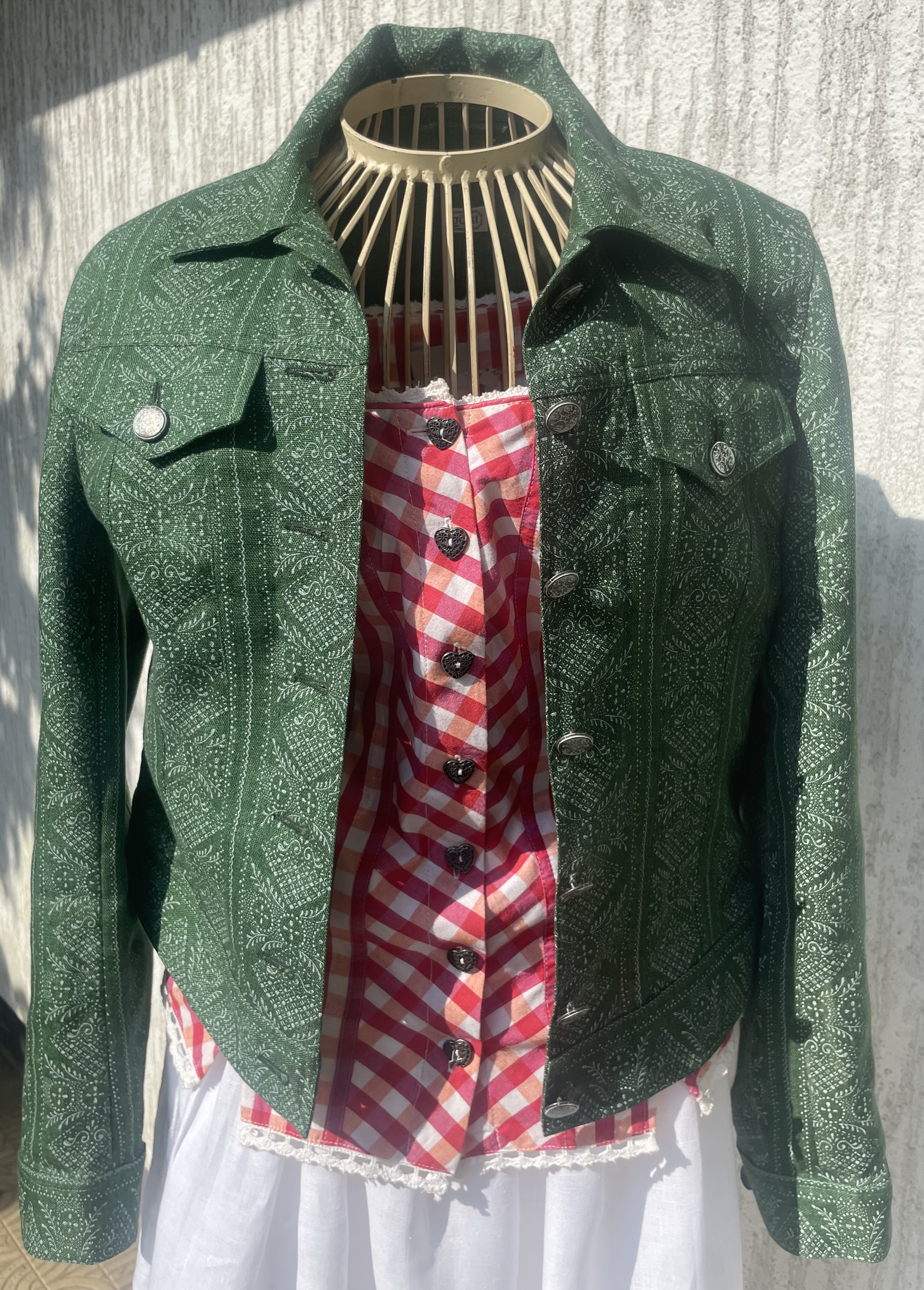 Dámská bunda bundička v dirndl selském stylu vel. 38