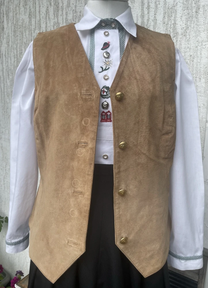 Dámská kožená vesta v selském, indiánském, country, western stylu vel. 42