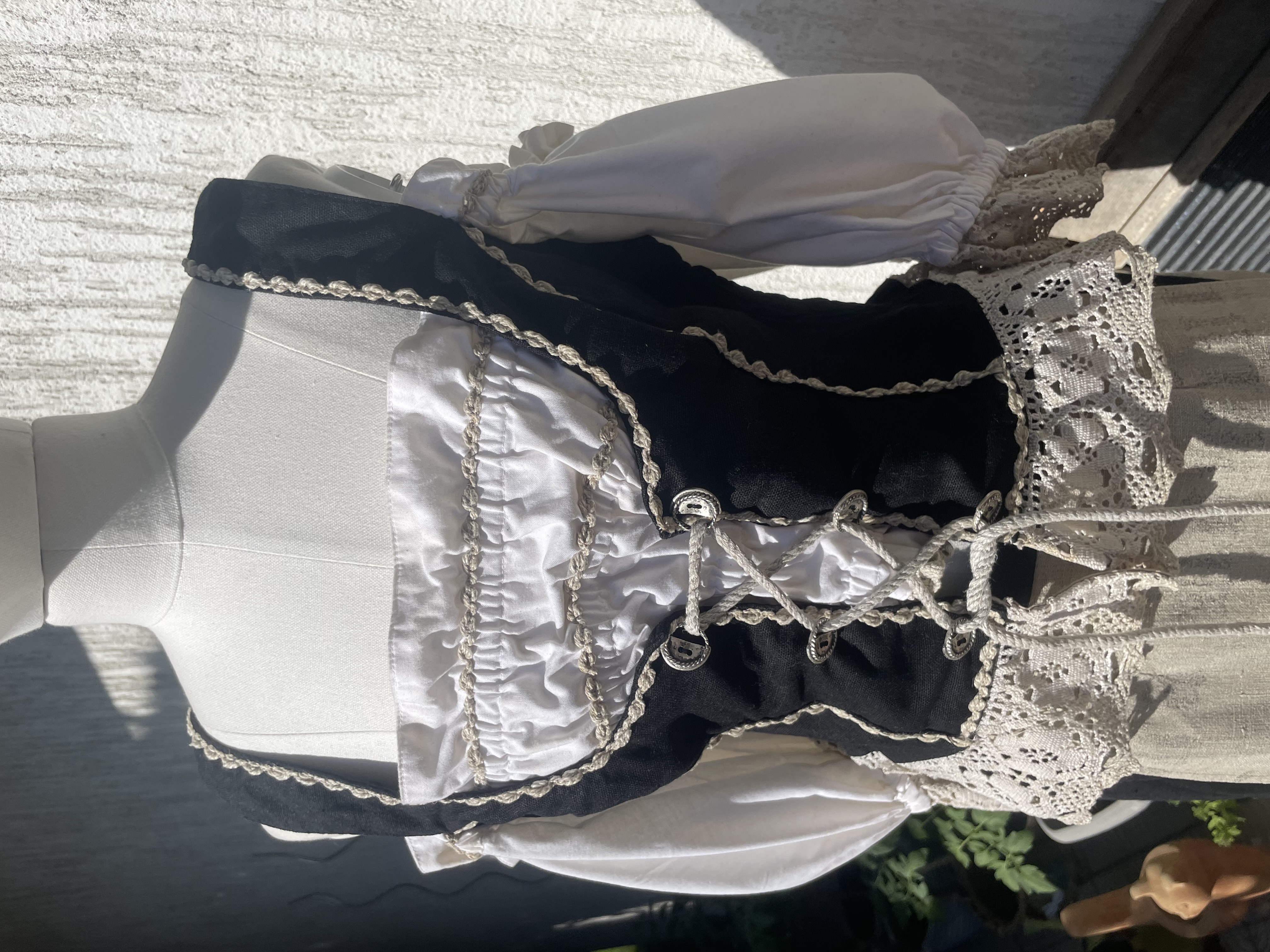 Dámský komplet v selském, vintage, country, western, dobovém stylu vel. 40