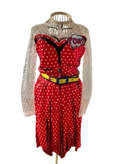 karnevalový kostým šaty SLEČINKA, PANIČKA, POMÁDA > 164