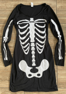 karnevalový kostým šaty KOSTRA, KOSTLIVEC