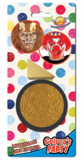 ZLATÉ karnevalové Líčidlo s aplikační houbičkou