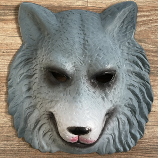 karnevlová maska ŠEDÝ VLK