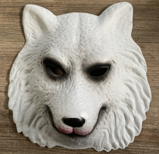 karnevalová maska BÍLÝ VLK, PES