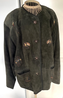 dámské kožené sako v selském stylu vel. 46