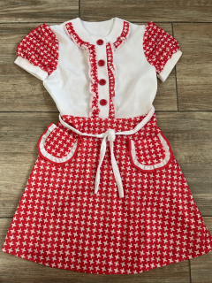 dívčí RETRO ŠATY ve. 5-7 let
