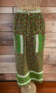 dámská dlouhá zástěra selská, retro