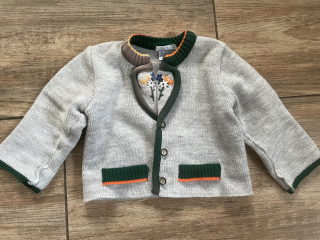 dětský selský dobový svetr vel. 3-6 měs.