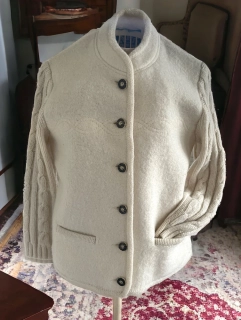 dámský vlněný kabátek selský styl ve. 38