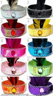 Čelenka flitrová s peřím***alá 30. léta