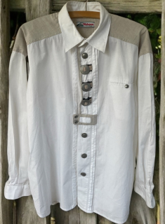 pánská košile v selském, dobovém stylu vel. XL