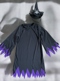 karnevalový kostým hábit čarodějnice vel. 4-6 let