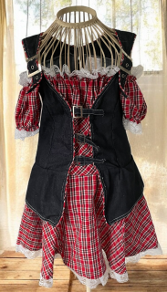 karnevalový kostým šaty COUNTRY WESTERN vel. 36/38 - VADA