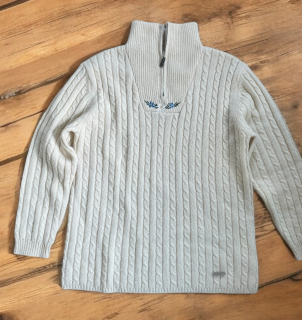 vlněný svetr v retro stylu lyžařský vel. M