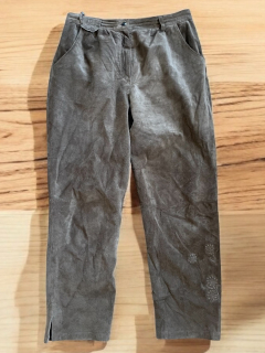 dámské kožené kalhoty country, selský, dobový styl. vel. 40