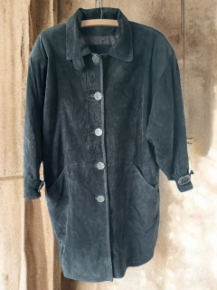 dobový dámský kožený kabát zimní vel. 38/40