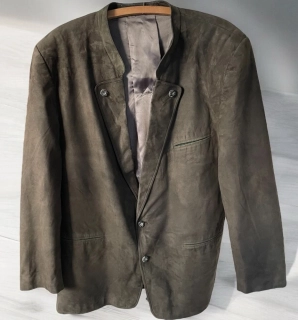 pánská kožená bunda sako v selském, mysliveckém stylu vel. XXL