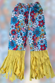 karnevalový kostým kalhoty HIPIES vel. 6-7 let