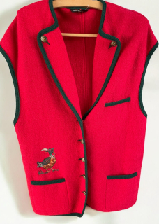dámská vlněná vesta v selském stylu vel. L