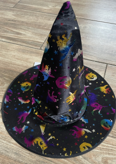 karnevalový doplněk klobouk ČARODĚJNICKÝ 