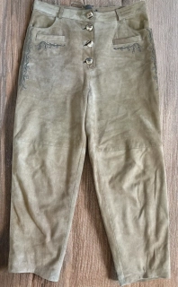 dámké kožené kalhoty selské, venkovské vel. 40