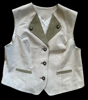 dámská kožená vesta v selském, dirndl stylu vel. 42