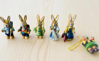 6x velikonoční zajíček na pověšení