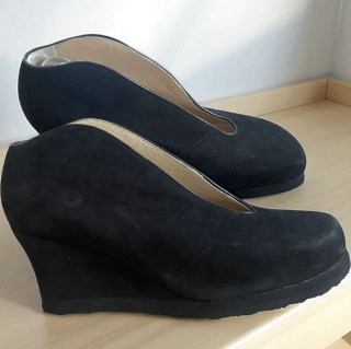 dámské kožené boty ve stylu 30.-50. let - elegantní retro boty vel. 37