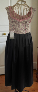 dámské elegantní dirndl šaty, selský styl vel. 40