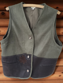 Dámská vesta v selském, mysliveckém stylu vel. 46