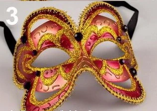 karnevakový doplněk škraboška MOTÝL růžovo-zlatý